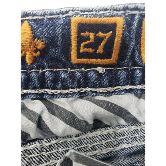 Rock Revival Women’s Erin S400 Blue Denim Faded Skinny Leg Jeans Size 27 - Picture 5 of 16